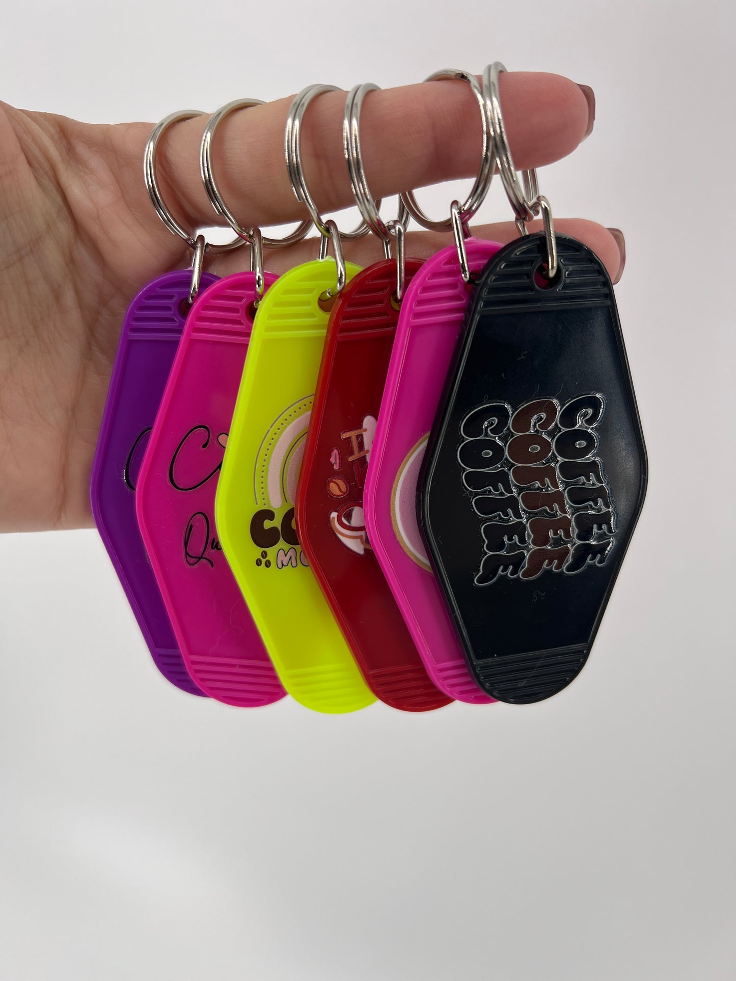 All About Coffee Motel Keychain Collection