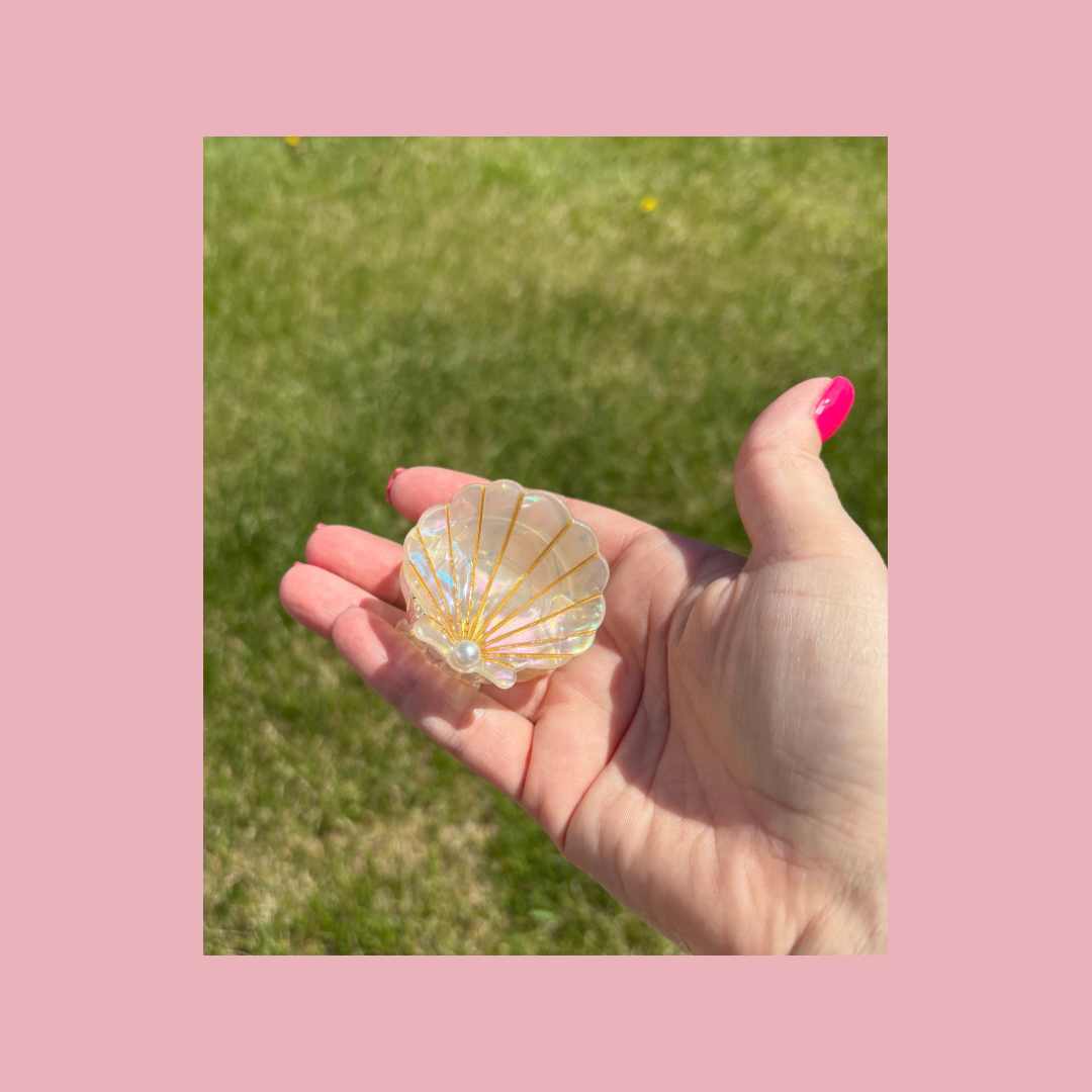 Beachy Seashell Hair Claw Clips