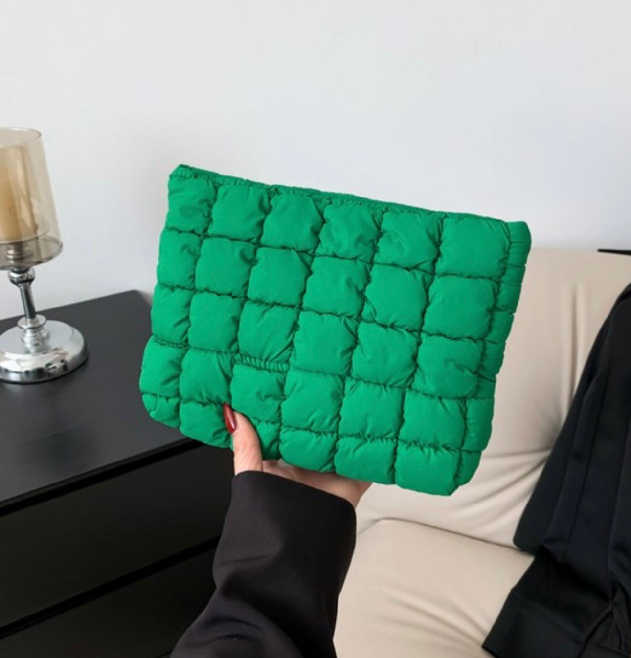 Quilted Puffy Cosmetic Bag