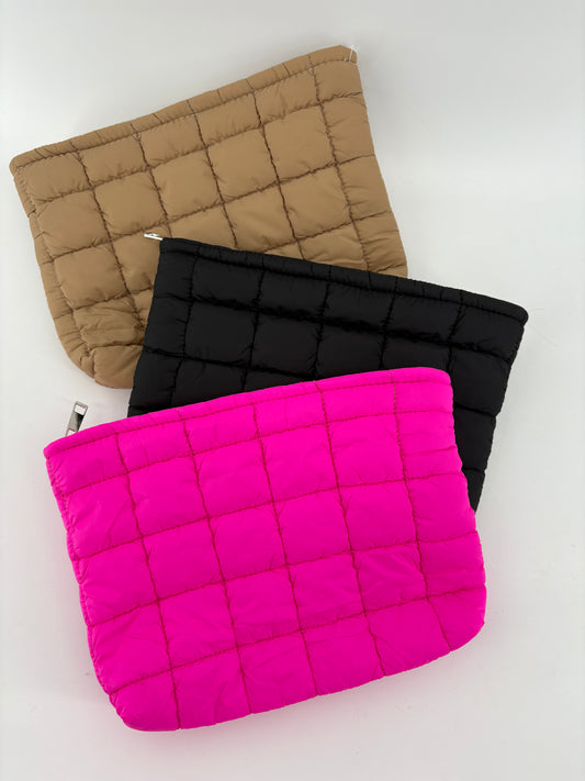 Quilted Puffy Cosmetic Bag